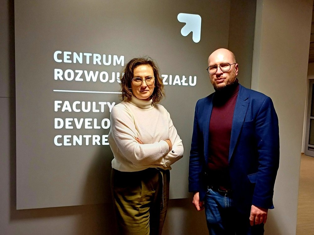 Dr Kamil Brzeziński oraz Pani Monika Perek z Rady Osiedla Łódź-Stare Polesie