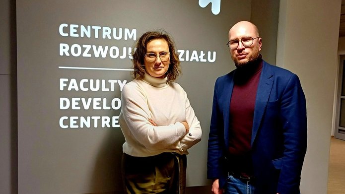 Dr Kamil Brzeziński oraz Pani Monika Perek z Rady Osiedla Łódź-Stare Polesie